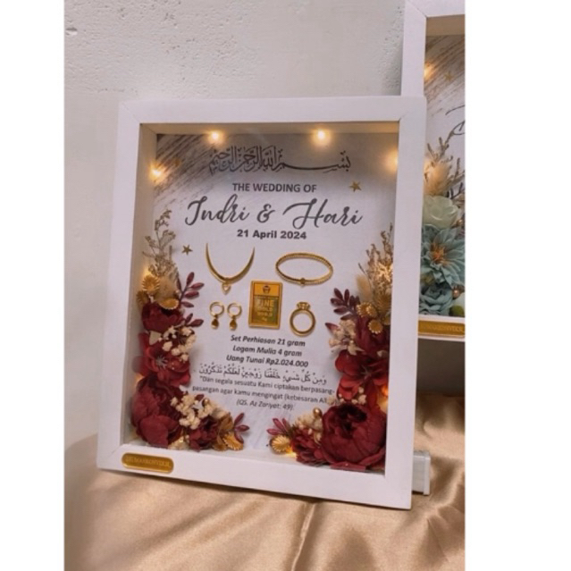 Bingkai Mahar Aesthetic mahar estetik mahar murah mahar pernikahan mahar wedding mahar led mahar lam