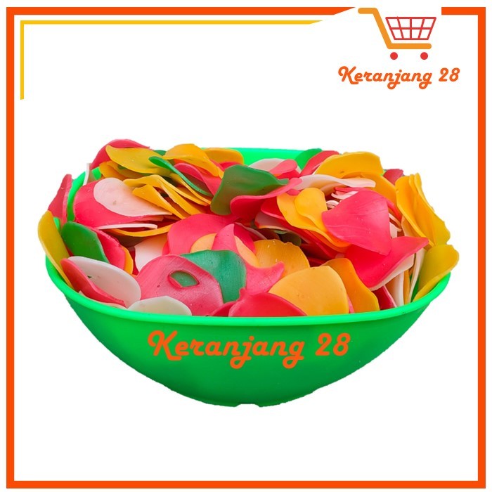 KERUPUK BAWANG WARNA WARNI KEMASAN 250 Gram / KRUPUK BAWANG WARNA WARNI/ KRUPUK SEBLAK