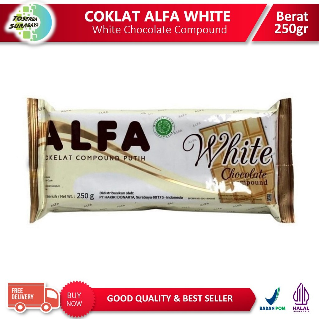 

Coklat Putih ALFA 250gr / ALFA White Chocolate Compound / Coklat Batang Putih