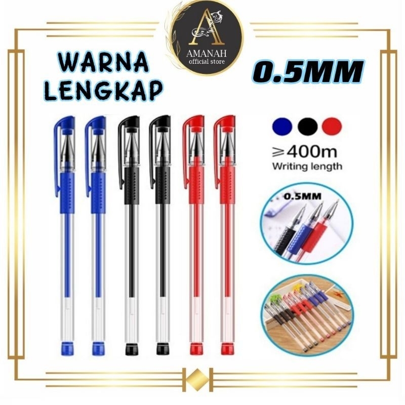 

Pulpen Gel MINI 0.5MM / Bolpain Bolpen Alat Tulis Kantor Sekolah Tinta Pen Pena Standart Hitam Merah Biru