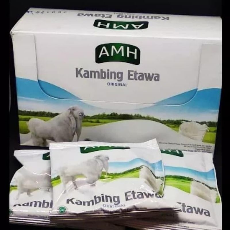 

SUSU KAMBING ETAWA AMH & AMH JAHE MERAH 1 RENCENG ISI 10 SACHET (NO BOX)
