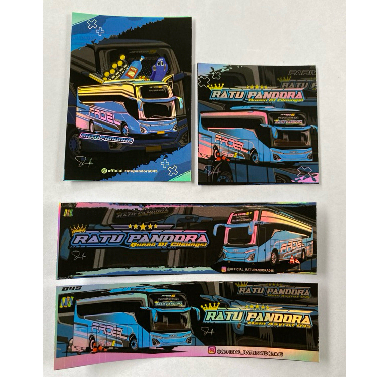 

Stiker ratu Pandora hologram & vinil isi 4 pcs