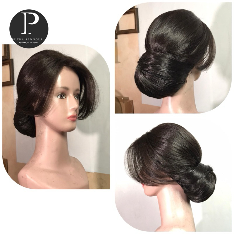 wig sanggul full satu kepala simple Hairdo NM 02