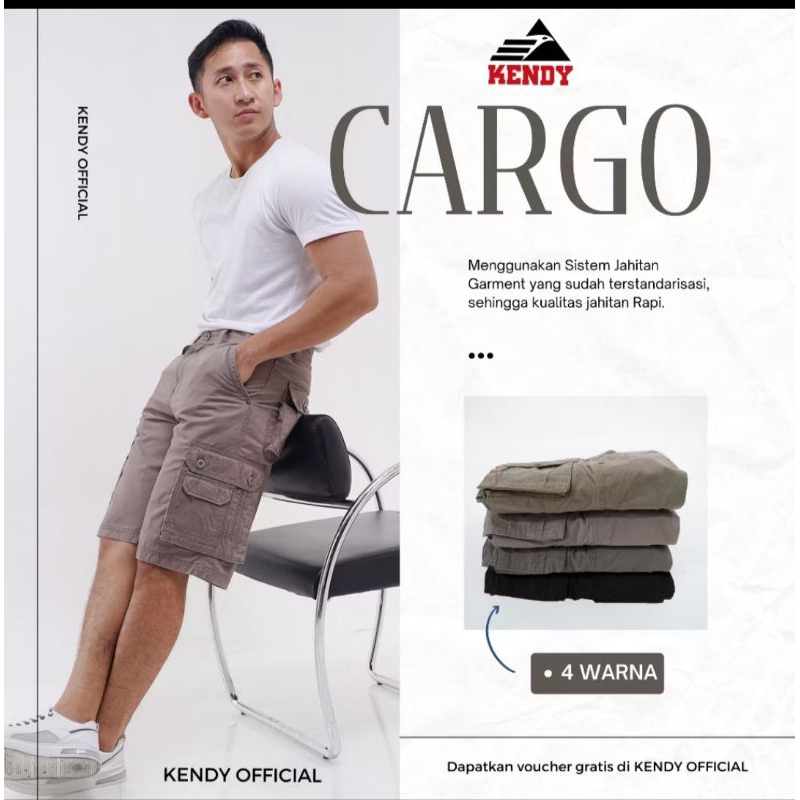 CELANA CARGO KENDY PENDEK PRIA ORIGINAL PREMIUM | CELANA KENDY