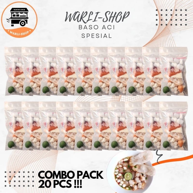 

paket baso aci instan pedas liwar siap saji isi 20pcs (bungkus)