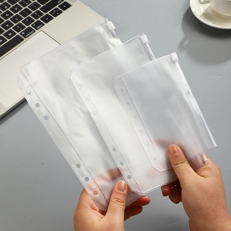 

Ziplock PVC Pouch Zipper Kantong Serbaguna Pelengkap Binder Pocket