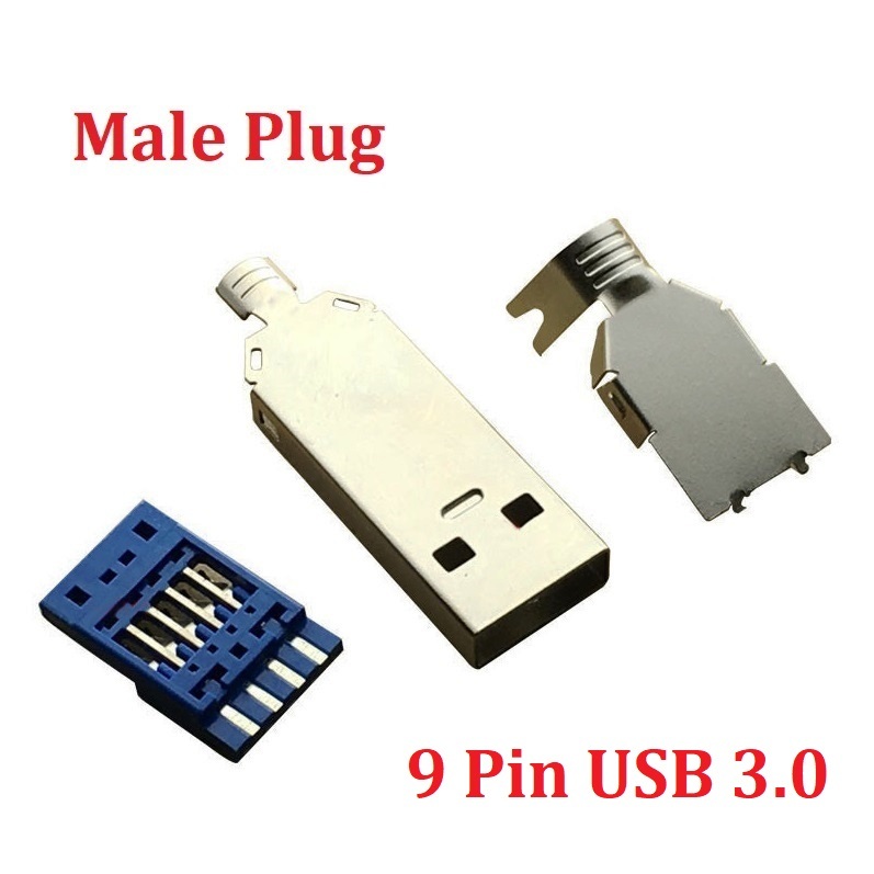 Soket USB 3.0 Tipe A Jantan Male Plug
