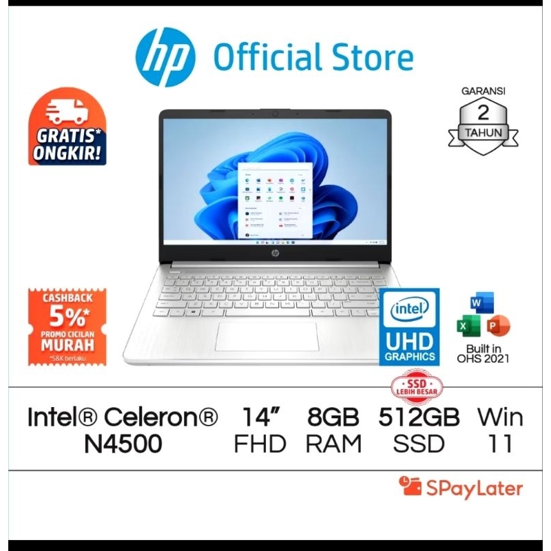 Laptop intel core n4500 kualitas terbaik