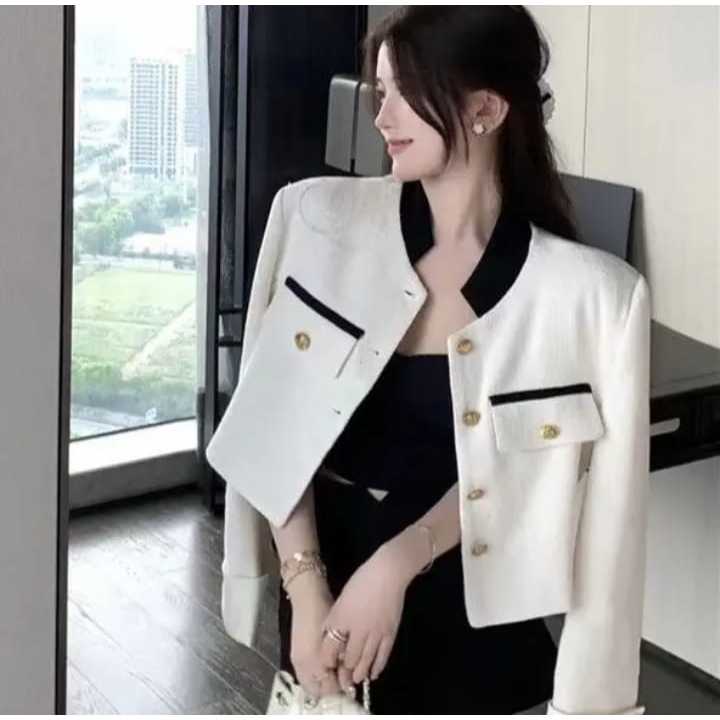 Blazer Korean Style Wanita Import/Blazer Wanita Kekinian/Blazer Wanita Kekinian Crop