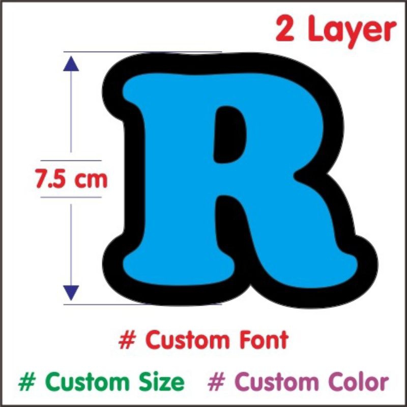 Huruf Abjad Flanel 7.5cm Pola Huruf Abjad Kain Flanel Serbaguna