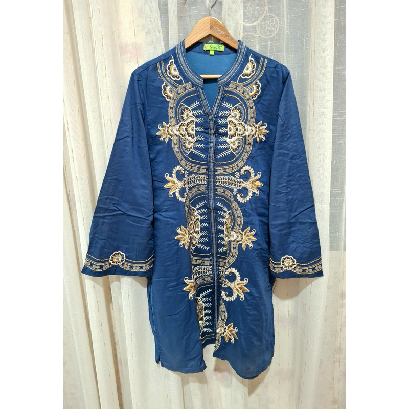 Tunik Mididress wanita bordir preloved
