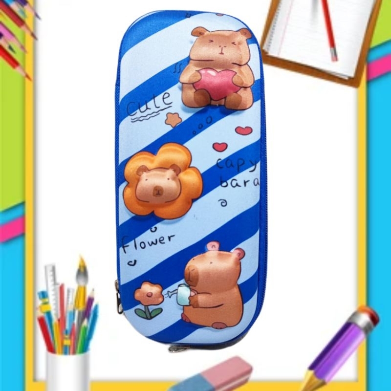 

Capybara - Tempat pensil resleting 3D - kotak pensil - Pensil Case - Impor