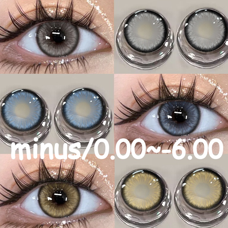 Semangat Abis COD softlens minus6DIAMOND 1 Pasang Lensa Kontak Warna Diameter 145MM Lensa Kontak Tah