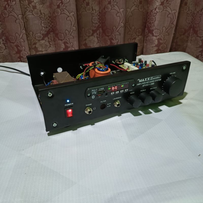 Power amplifier  500 watt rakitan lengkap bluetooth