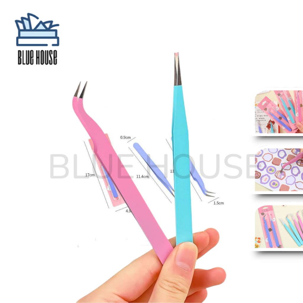 

Pinset Penjepit Stiker Scrapbook DIY Bisa Capit Bulu Mata Eyelash Serbaguna
