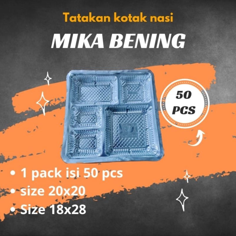 mika bening kotak nasi / tatakan kotak nasi