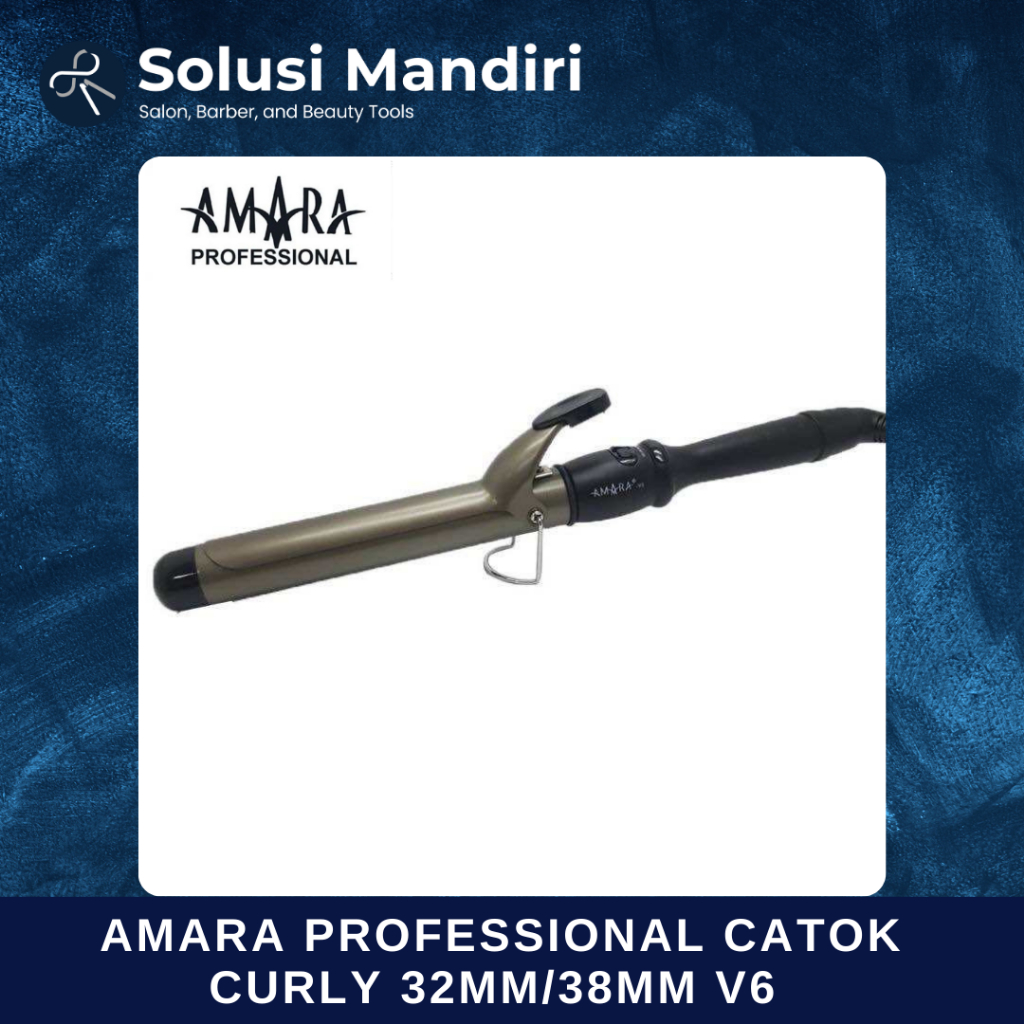 Amara Professional Curling Tong V6 32mm/38mm - Catok Rambut/Catok Curly/Catok Keriting