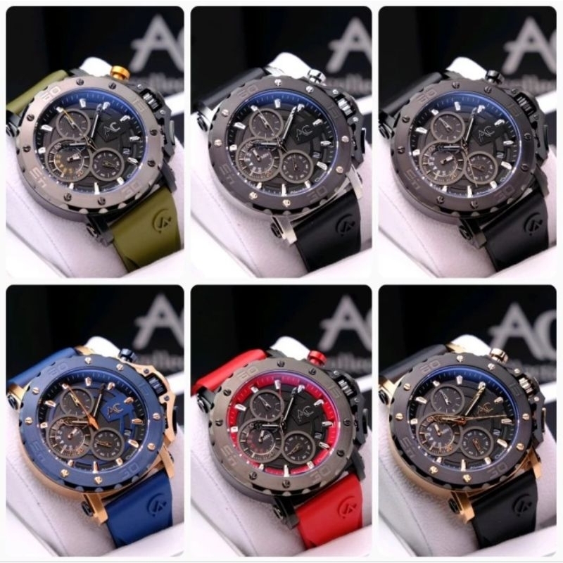 ORIGINAL JAM TANGAN PRIA ALEXANDRE CHRISTIE AC 9205 / AC9205 / 9205 GARANSI RESMI 1 TAHUN TALI RUBBE