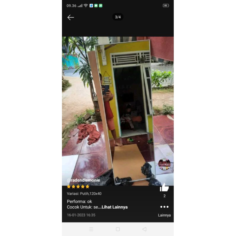 Cermin Tempel Dinding Full Body/Cermin Tempel Dinding/Cermin Kamar Mandi /Cermin Dinding