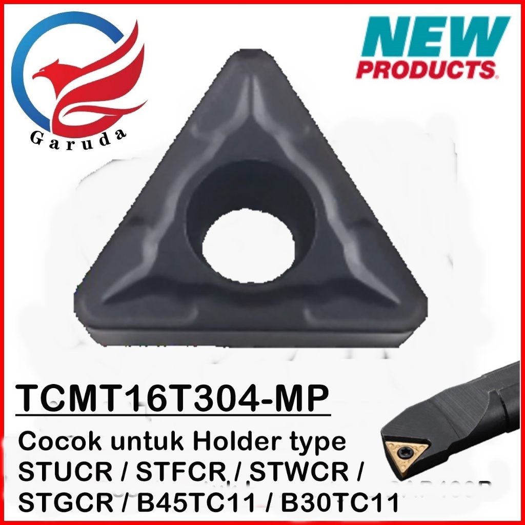 INSERT BUBUT TCMT16T304-MP INSERT MILLING MATA PAHAT BUBUT- MATA PISAU BUBUT - MATA ULIR TCMT 16T304