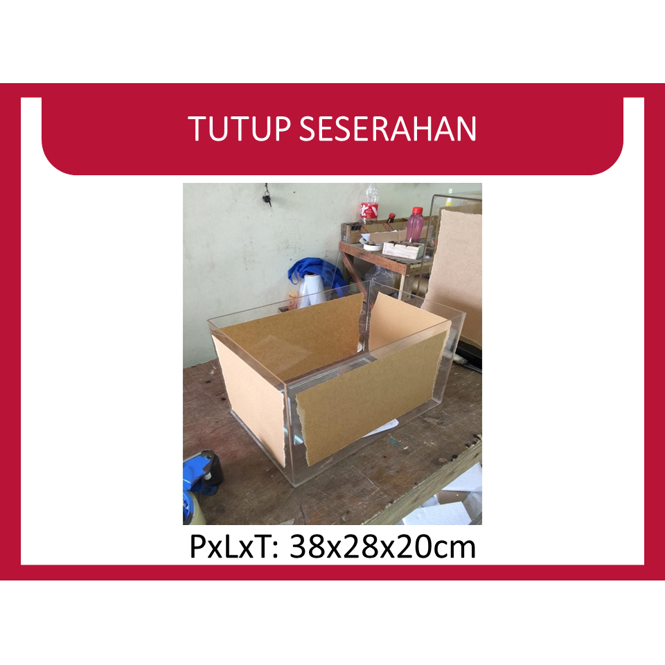 

Tutup seserahan acrylic PxLxT 38x28x20cm