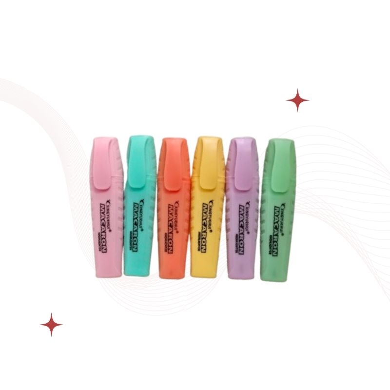 

Stabilo Highlighter Macaron Pastel 1 Set (6 buah)