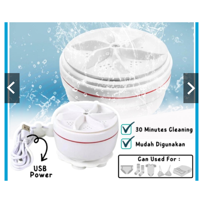 Mesin Cuci Mini Portable USB / Mesin pencuci Pembersih Pakaian dalam/kaos kaki/handuk kecil dll