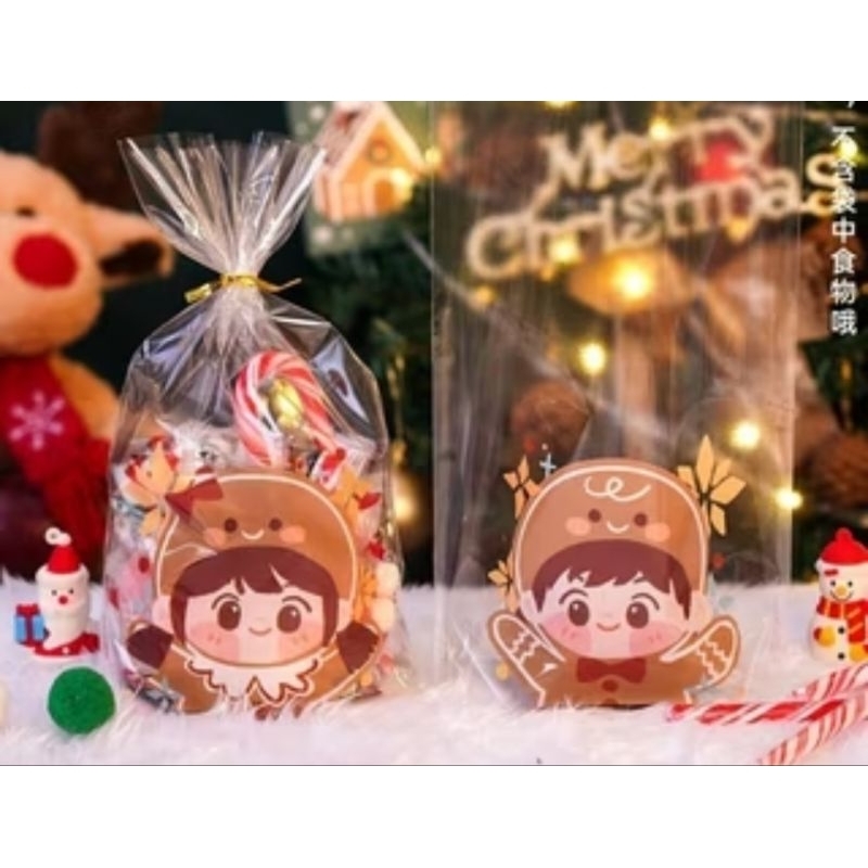 

(10pcs) Plastik Bingkisan Cookies Roti Hadiah Hampers Parcel Mini