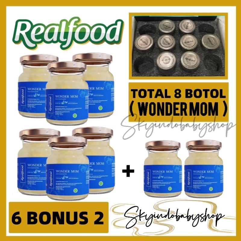 

Realfood Wonder Mom ( 6 Bonus 2 ) Minuman Sarang Burung Walet Bpom Halal