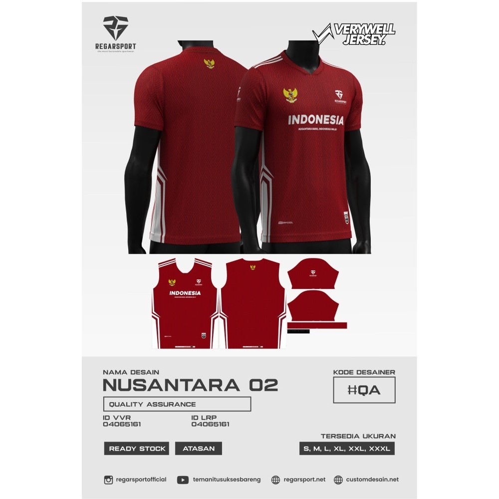 Kaos Indonesia merah maroon