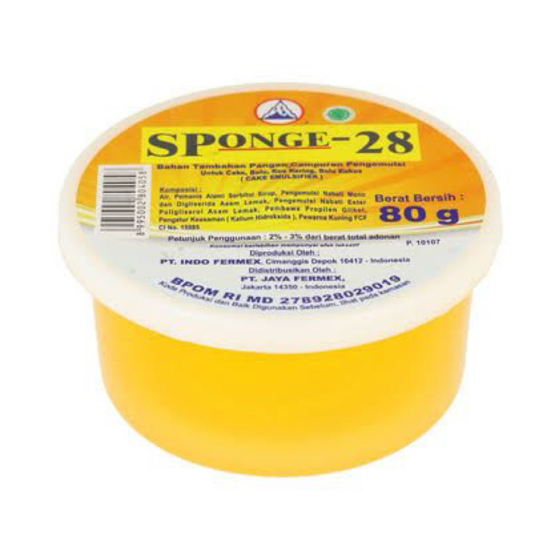 

Sponge-28 Cup 80 Gram {SP TBM Ovalet/Cake Emulsifier}