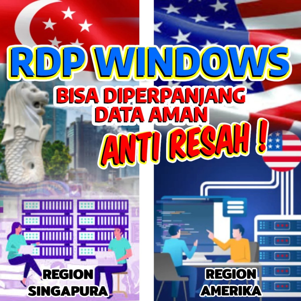 [ BISA DI PERPANJANG ] RDP/VPS Windows Murah & Bergaransi Server USA/Singapore