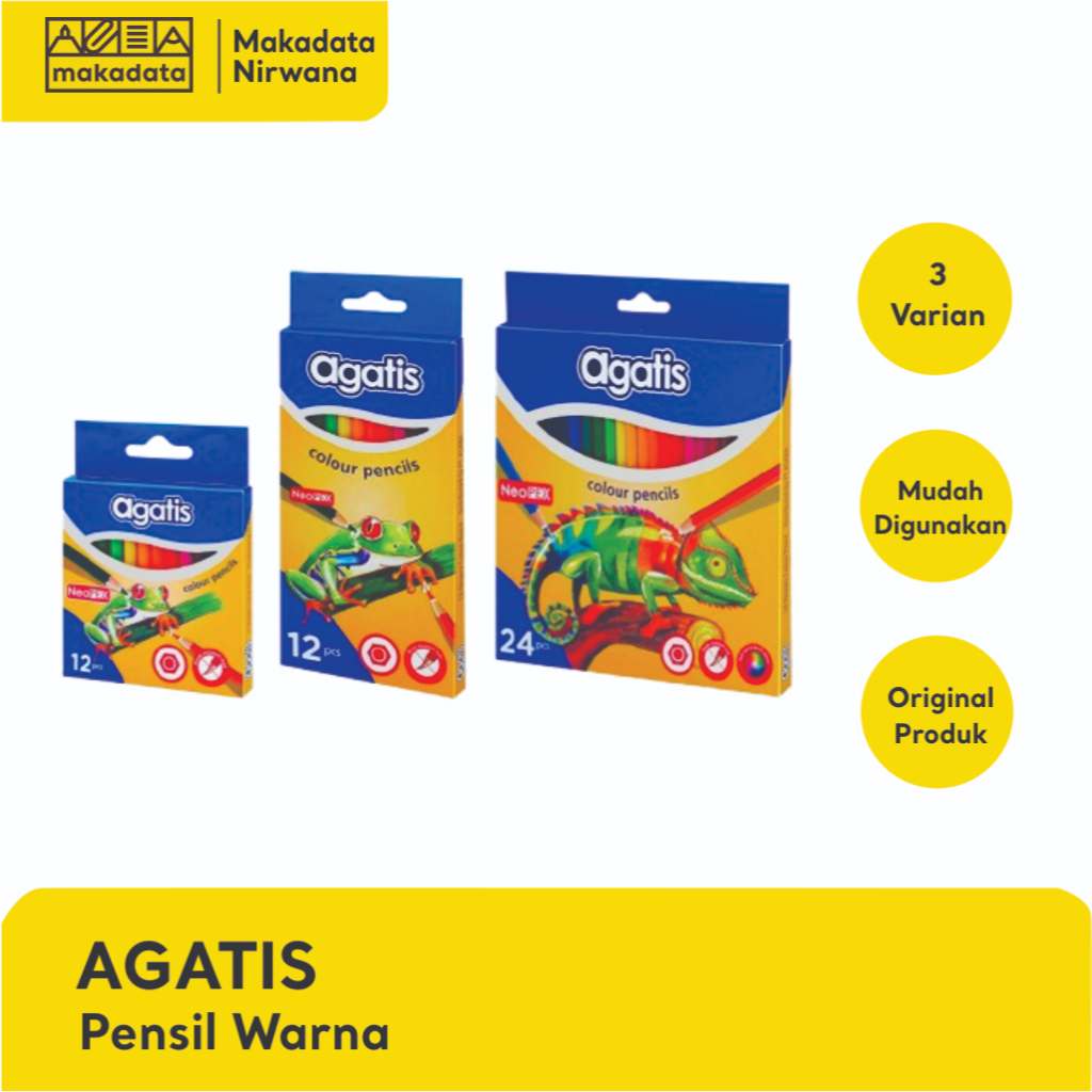 

AGATIS PENCIL/PENSIL WARNA PANJANG 12 WARNA (1 PCS)