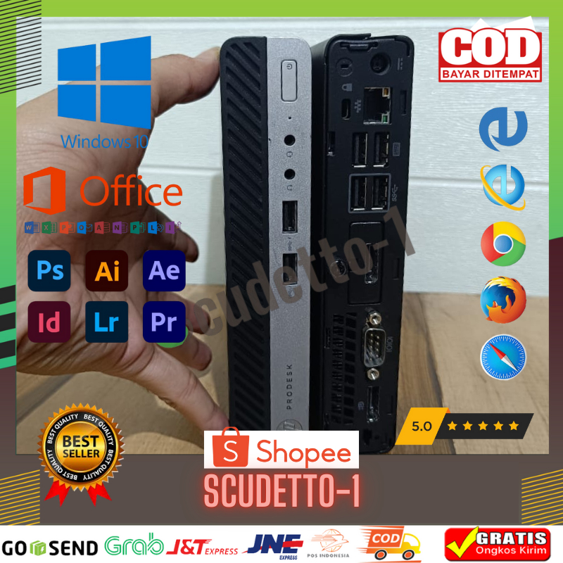 MINI PC HP PRODESK 400 G3 CORE I5 6500 RAM 16GB NVME 512GB