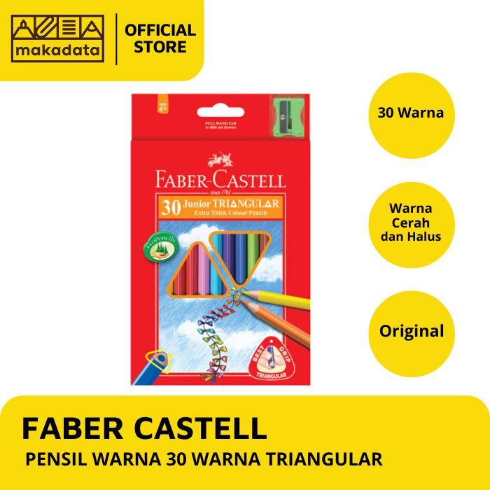 

COLOUR PENCIL / PENSIL WARNA FABER CASTELL 30 WARNA TRIANGULAR MURAH
