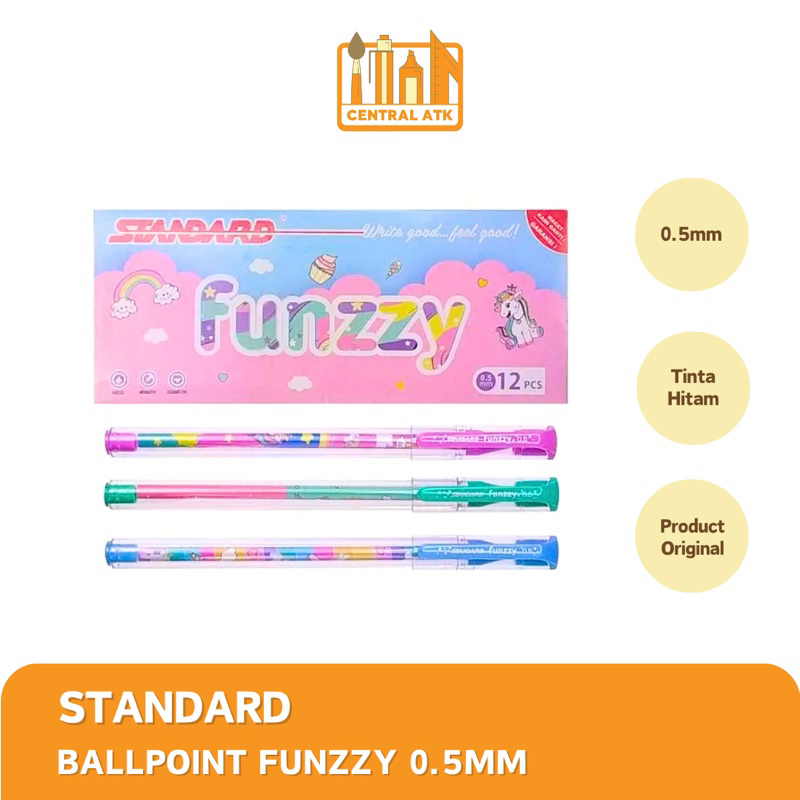 

BALLPOINT / BOLPEN / PULPEN STANDARD FUNZZY BLACK (1 PACK)