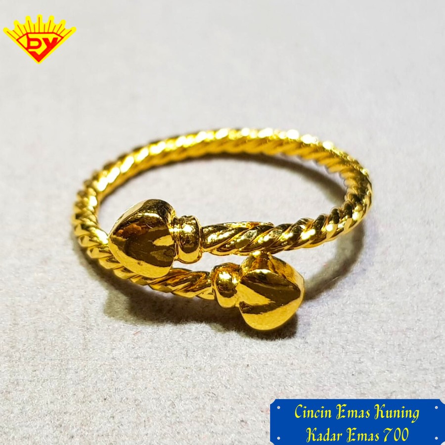 Cincin Emas Kuning Kadar Emas 700