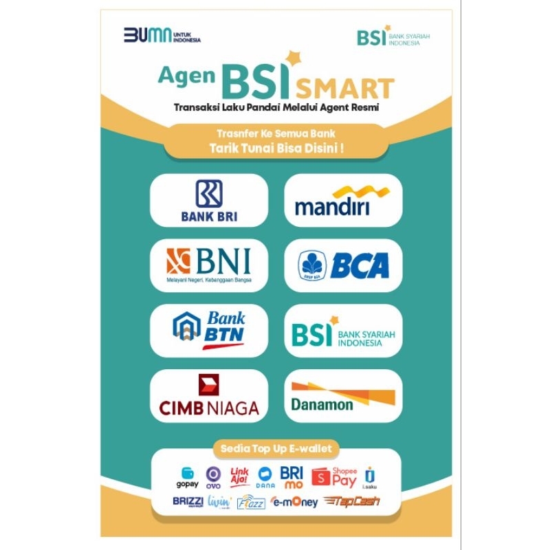 STIKER VINYL POSTER AGEN BSI UKURAN : A3