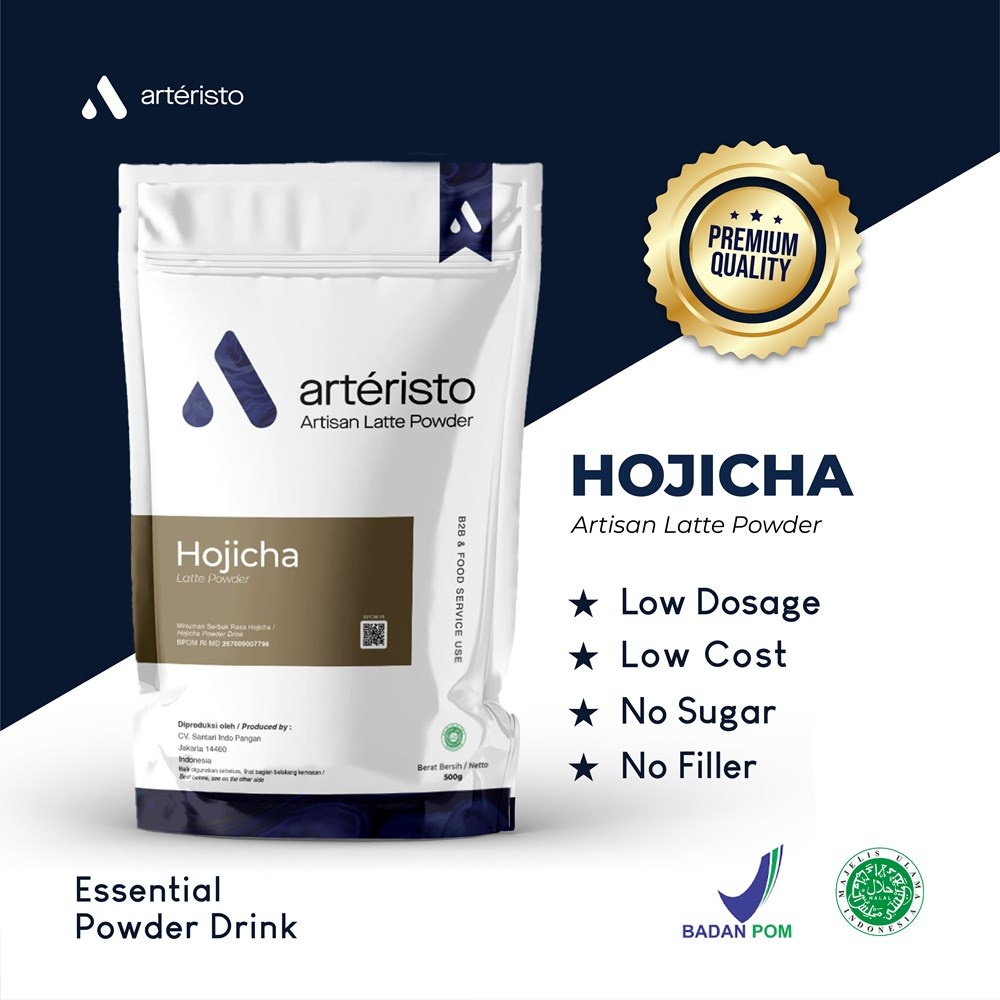 

Arteristo Hojicha Premium Powder Drink 500gr - No Sugar - Bubuk Minuman