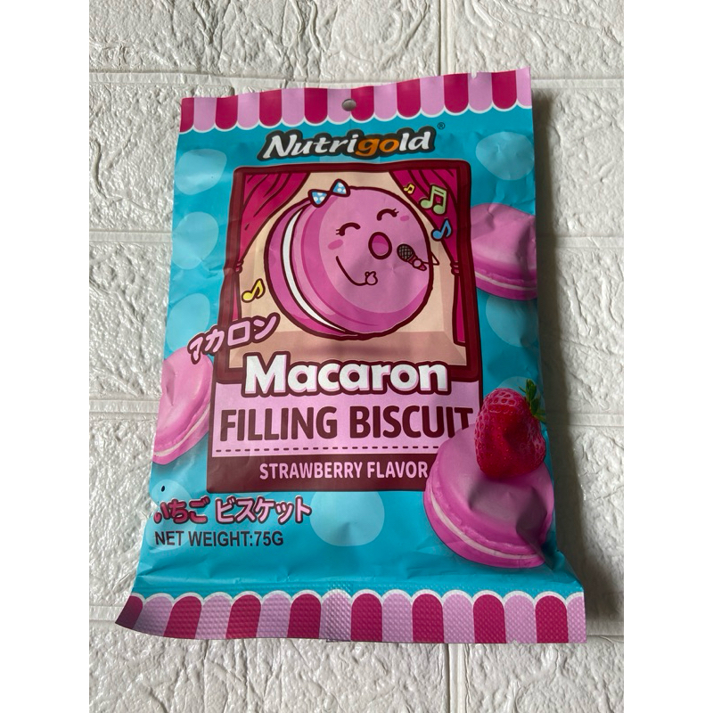 

NutriGold macaron filling biscuit strawberry flavor import