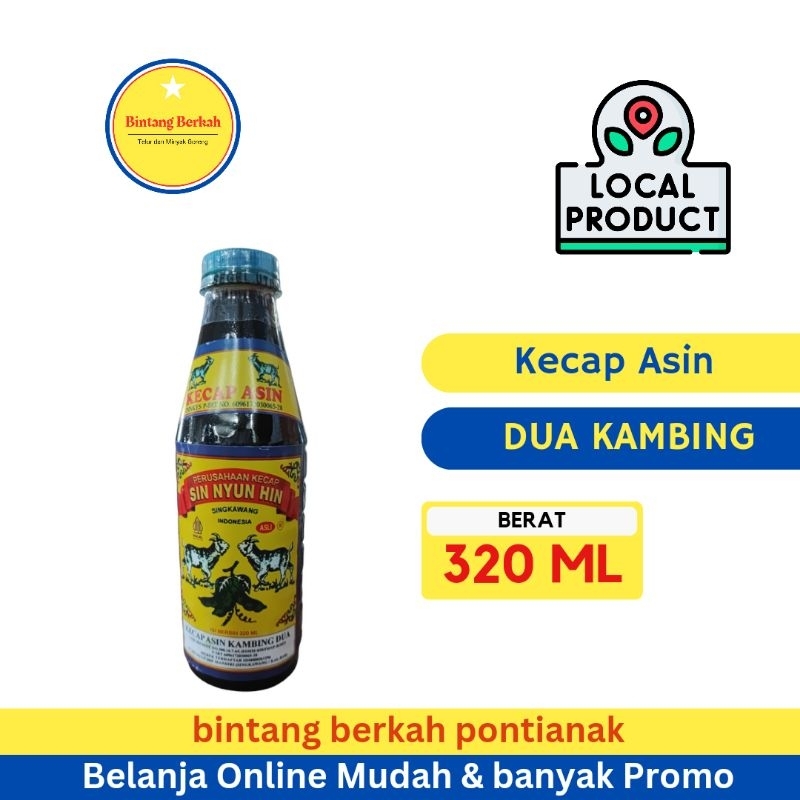 

Kecap Asin cap Kambing Dua 320 ml Sin Nyun Hin Singkawang