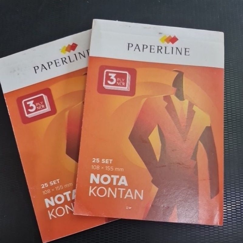 

Paperline Nota Kontan Kecil 3ply NCR eceran 2buku isi 25set