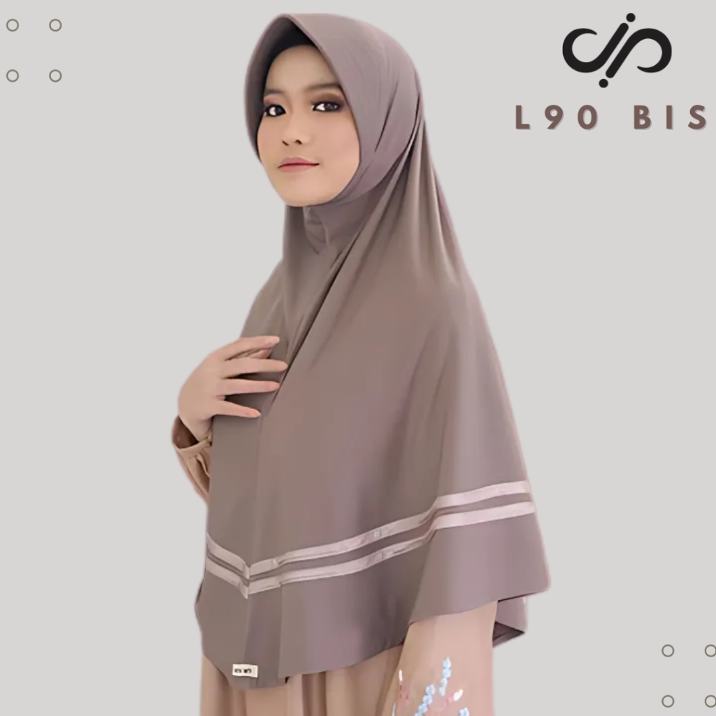 L90 Bis - Hijab Instan Bisban Size L Bergo Instan Ori Jamilah Hijab
