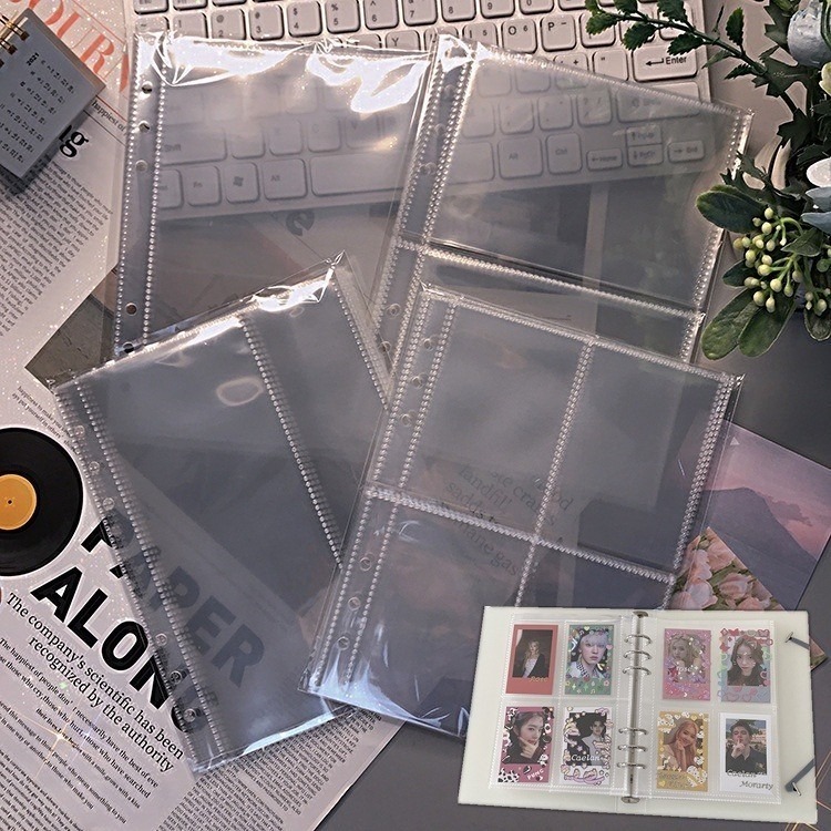 

Sleeves Isi Binder (30/50 Pcs) 400 Slots 4P Sleeve Photocard Polaroid A5 6 Rings One Side & Double Side PC Photocard Clip and Storage Bag Scrapbook Cutting Die Storage Organizing Sticker Storage