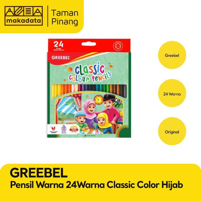 

PENSIL WARNA / COLOUR PENCIL GREEBEL 24 WARNA CLASSIC COLOR HIJAB