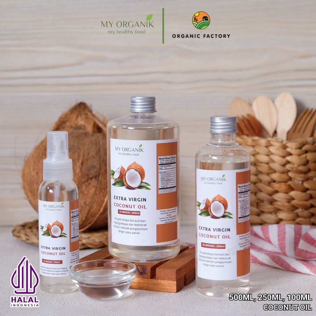 

My Organik Extra Virgin Coconut Oil 500 Ml Premium Pure VCO Minyak Kelapa Murni 100% Organik Original