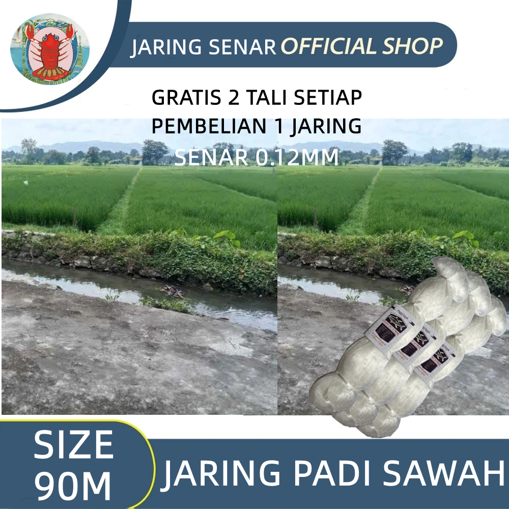 JARING BURUNG EMPRIT / JARING BURUNG / JARING PENUTUP PADI/ JARING 0.12mm 90METER