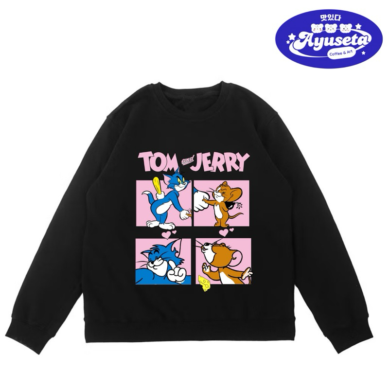 sweater oversize tom & jerry sweater ukuran besar dan stard