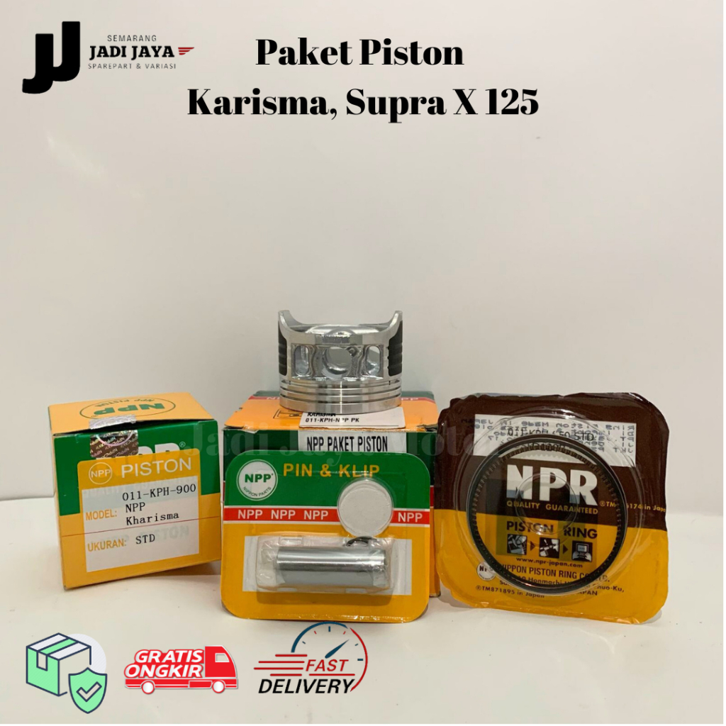 Piston Kit KPH Karisma, Supra X 125 NPP OS STD, 25, 50,75,100 / Paket Piston Karisma / Piston Kit Ka