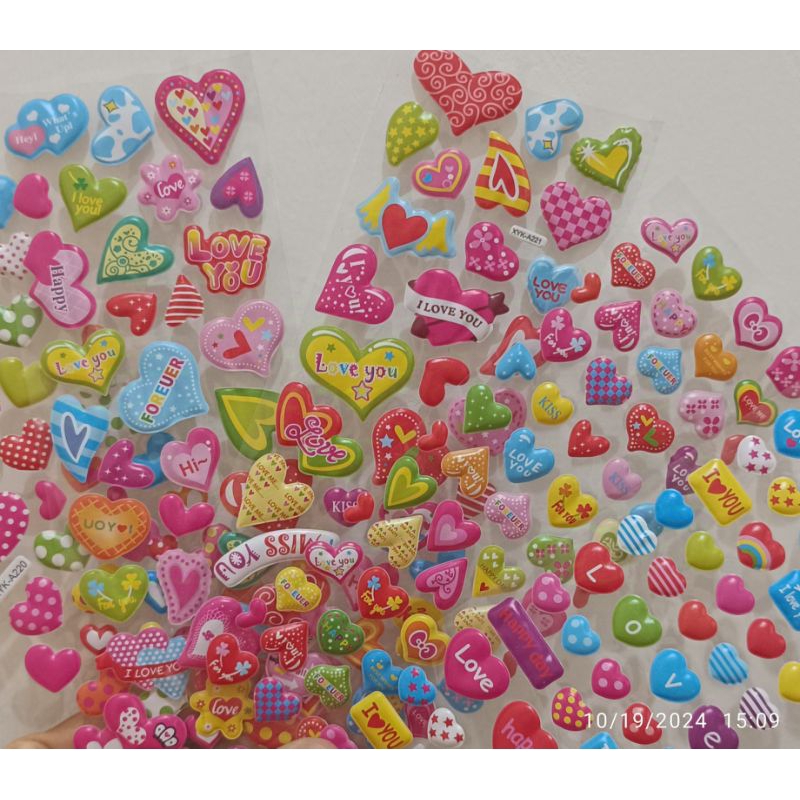 

Stiker timbul LOVE / HATI 7x19cm